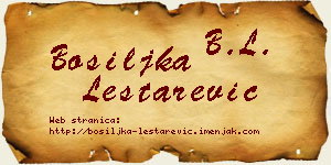 Bosiljka Leštarević vizit kartica